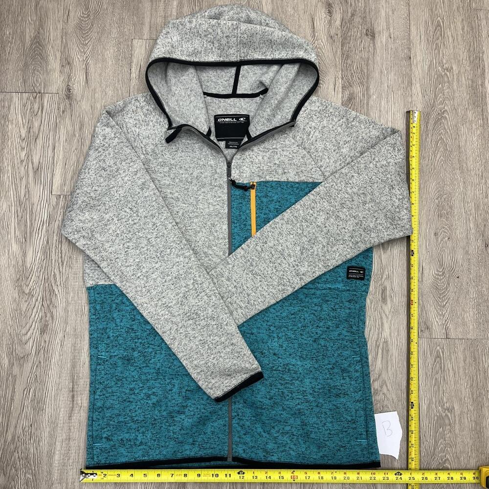 O'Neill grey & blue zip up hoodie Size XXL